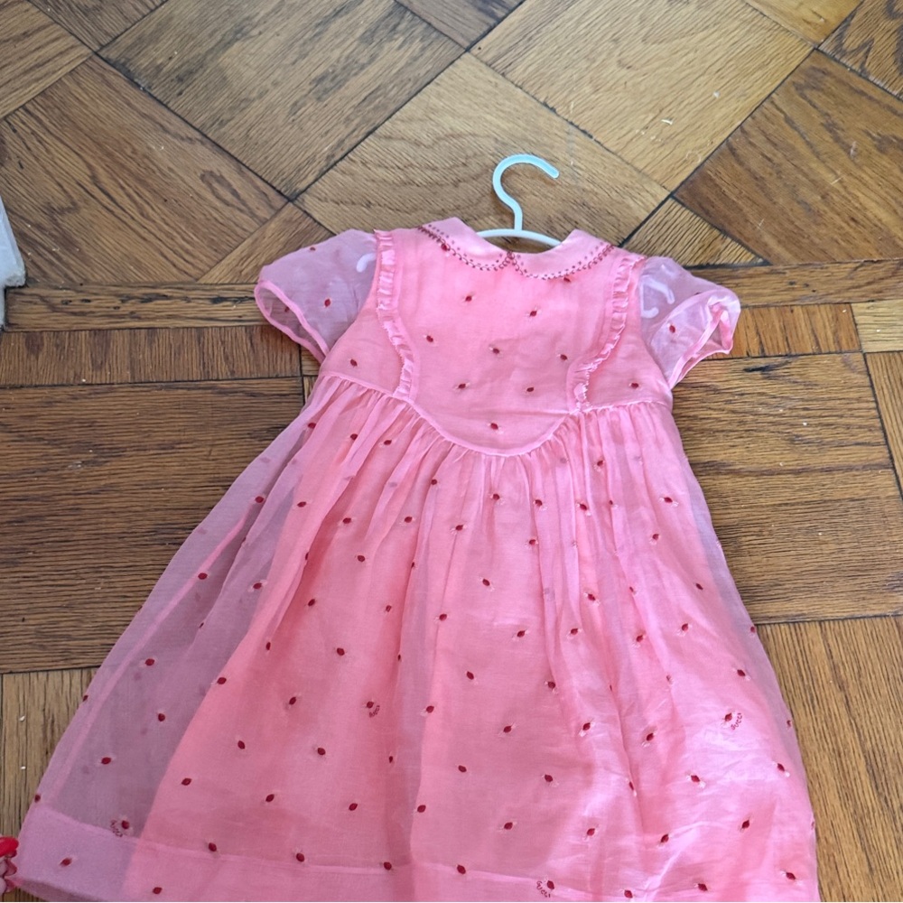 Gucci Pink Kids Dress with Embroidered Details